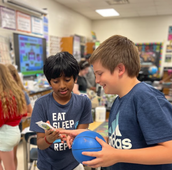  6th science students actively studying new content